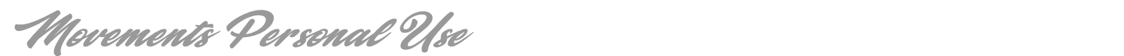 Movements font preview